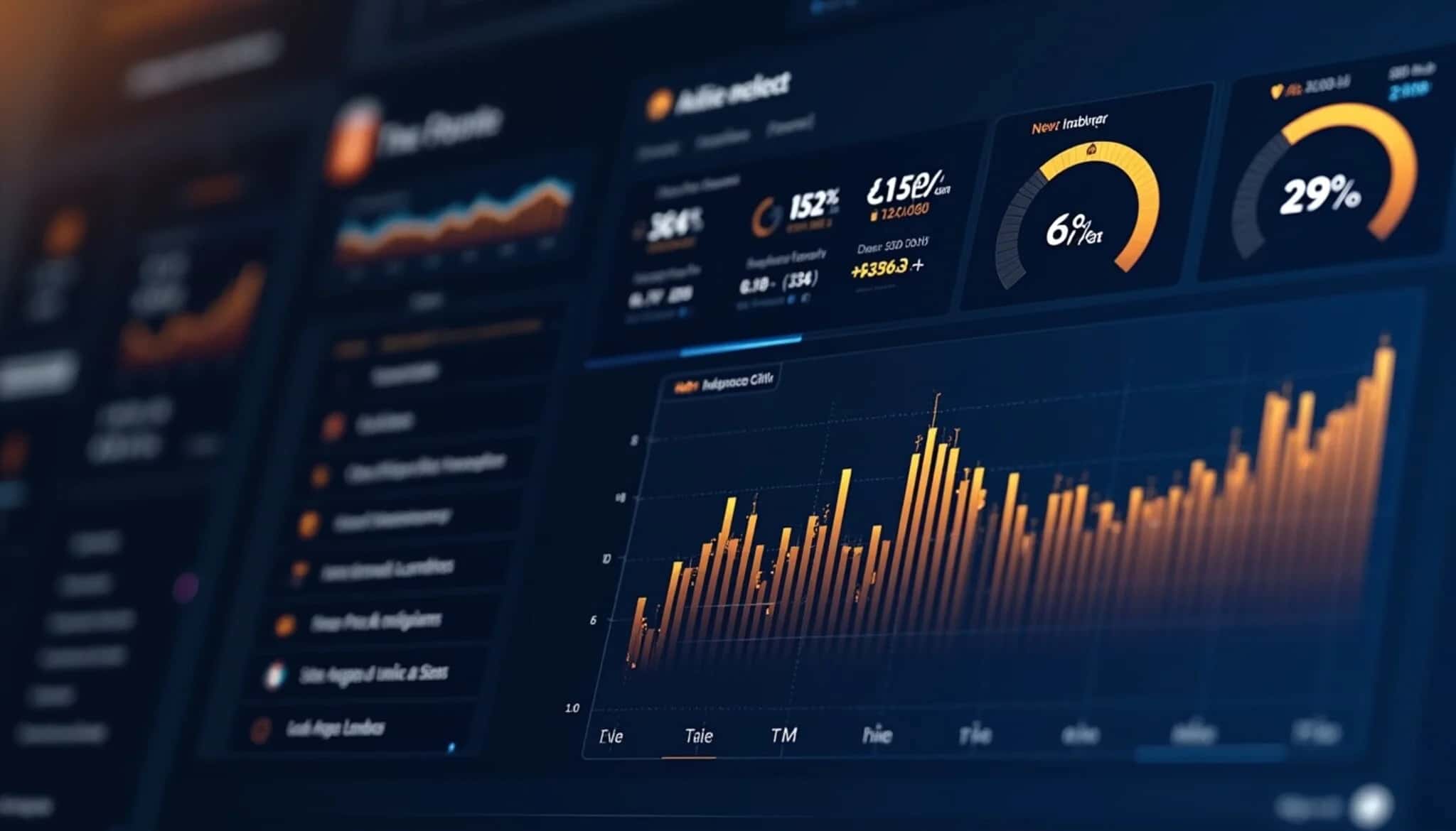 AI-powered wealth management dashboard showing portfolio analytics, risk assessment tools, and automated investment recommendations