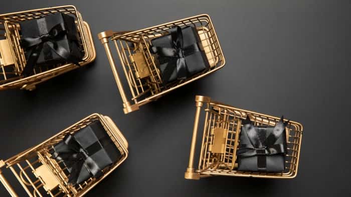 Luxury e-commerce platform interface showing personalized shopping experience with premium product displays
