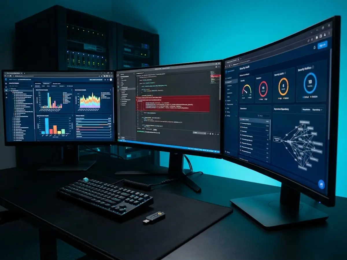 Smart contract security audit workspace with code analysis tools