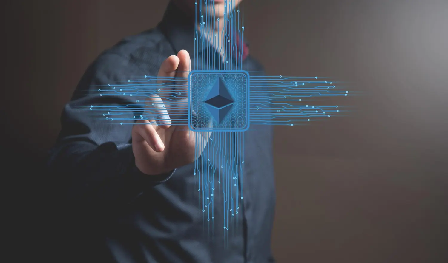 Baas-blockchaini 2. kihi arhitektuur, mis näitab Ethereumi integratsiooni ja skaleeritavuse funktsioone