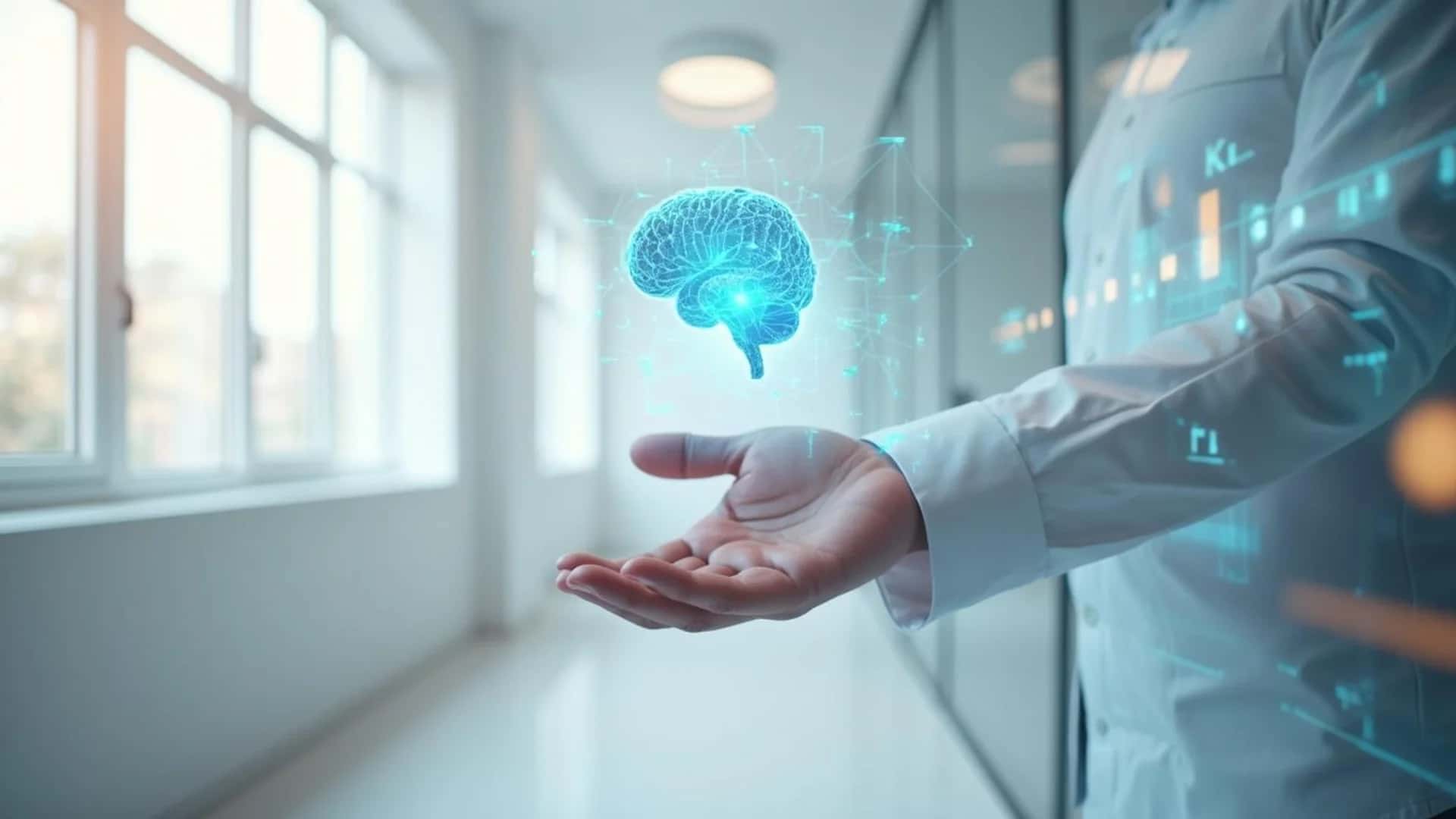 Arquitetura de integração de blockchain e IA mostrando redes descentralizadas conectadas a sistemas de redes neurais