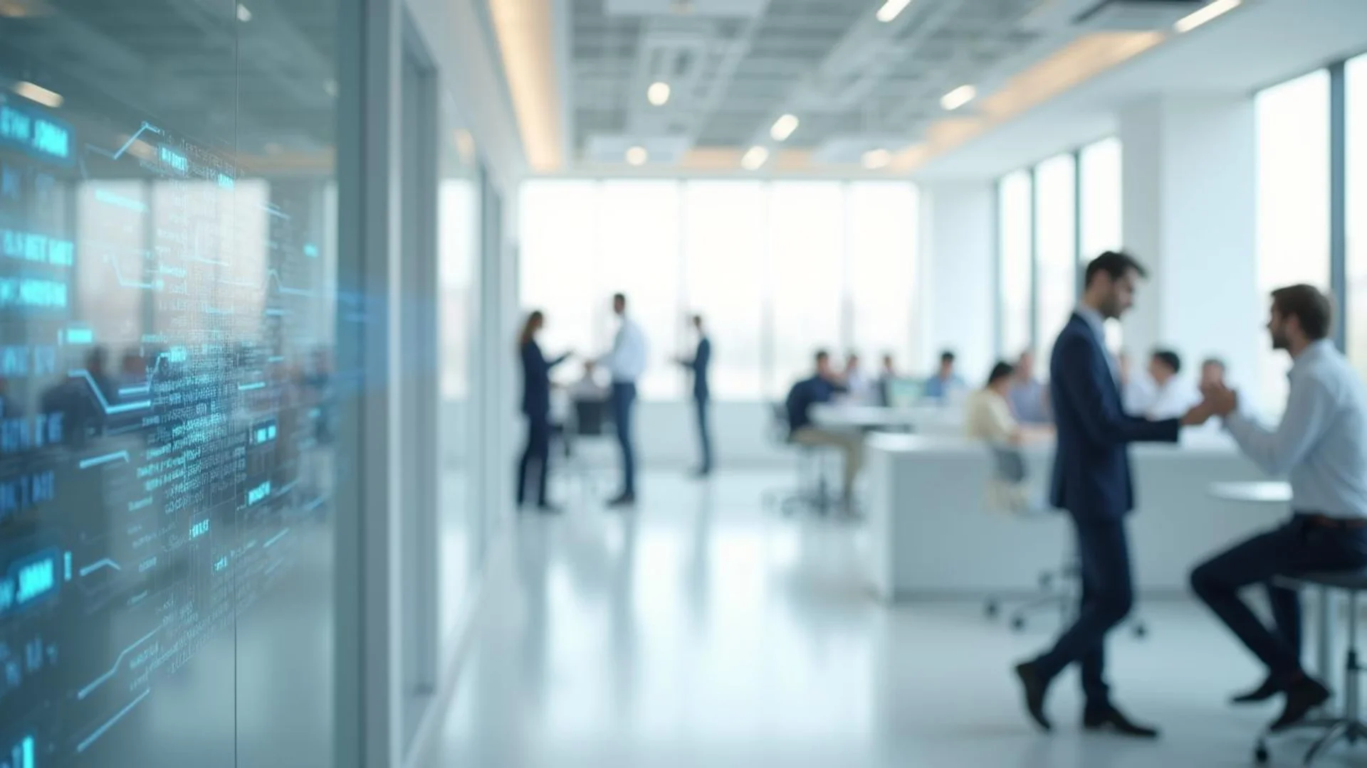 Blockchaini tootmise ökosüsteem, mis näitab omavahel seotud tarneahelat, IoT-andureid ja nutikaid lepinguid