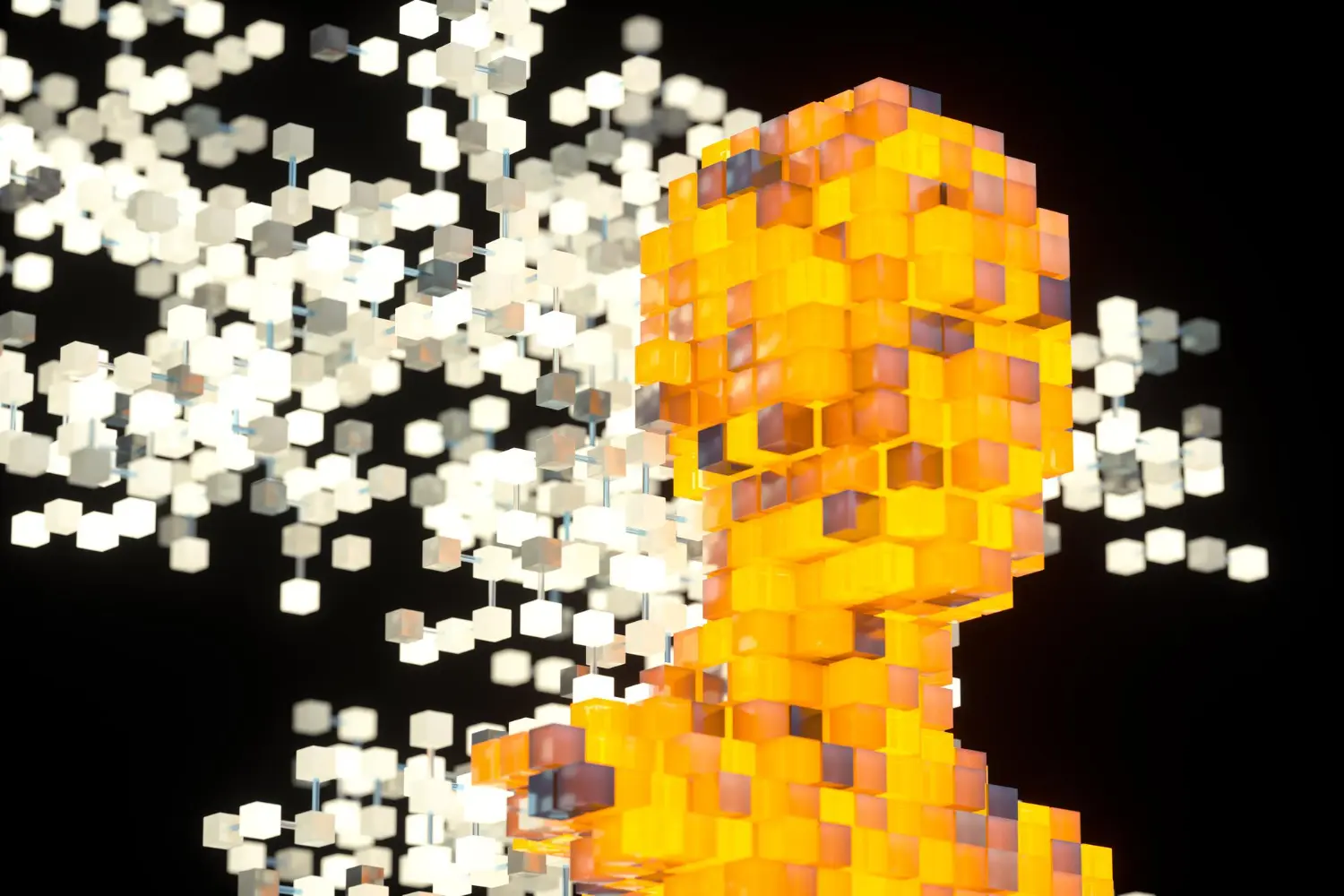 Representação visual do trilema da blockchain mostrando o equilíbrio entre escalabilidade, segurança e descentralização