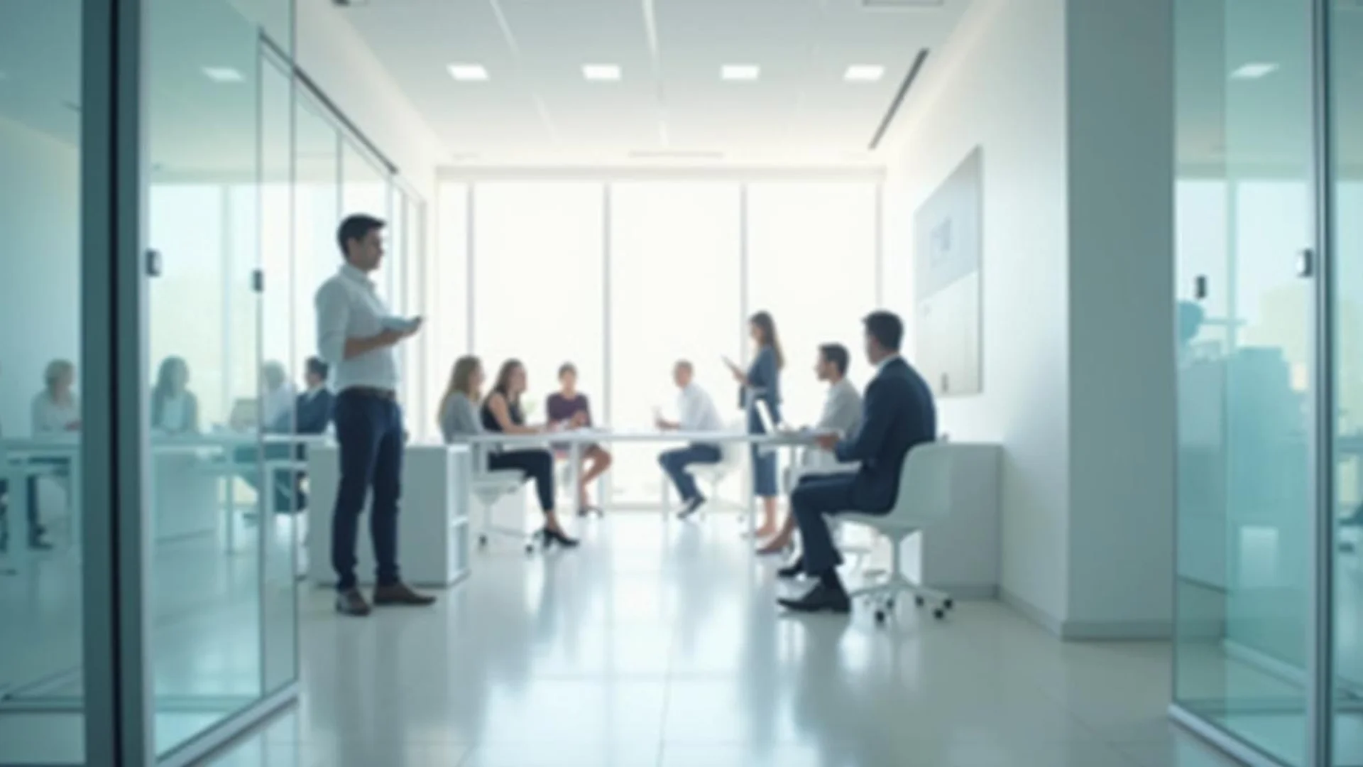 Ettevõtte DAO juhtimisstruktuur, mis näitab detsentraliseeritud otsustusprotsesse automatiseeritud töövoogudega