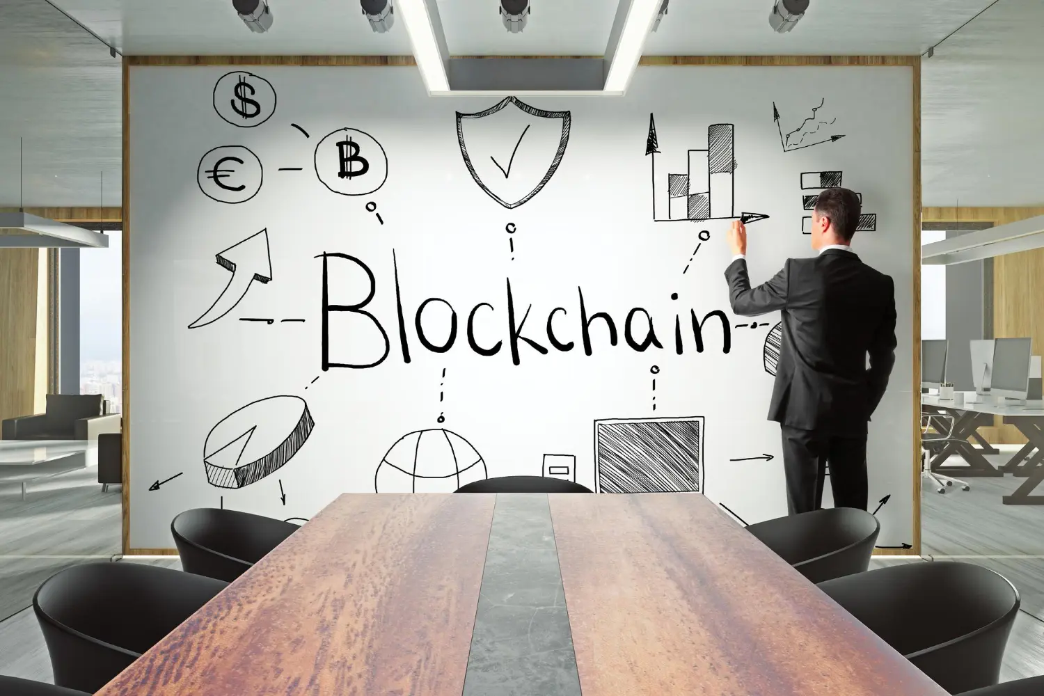 Diagramme complet de la terminologie blockchain montrant les concepts interconnectés de la technologie des registres distribués.