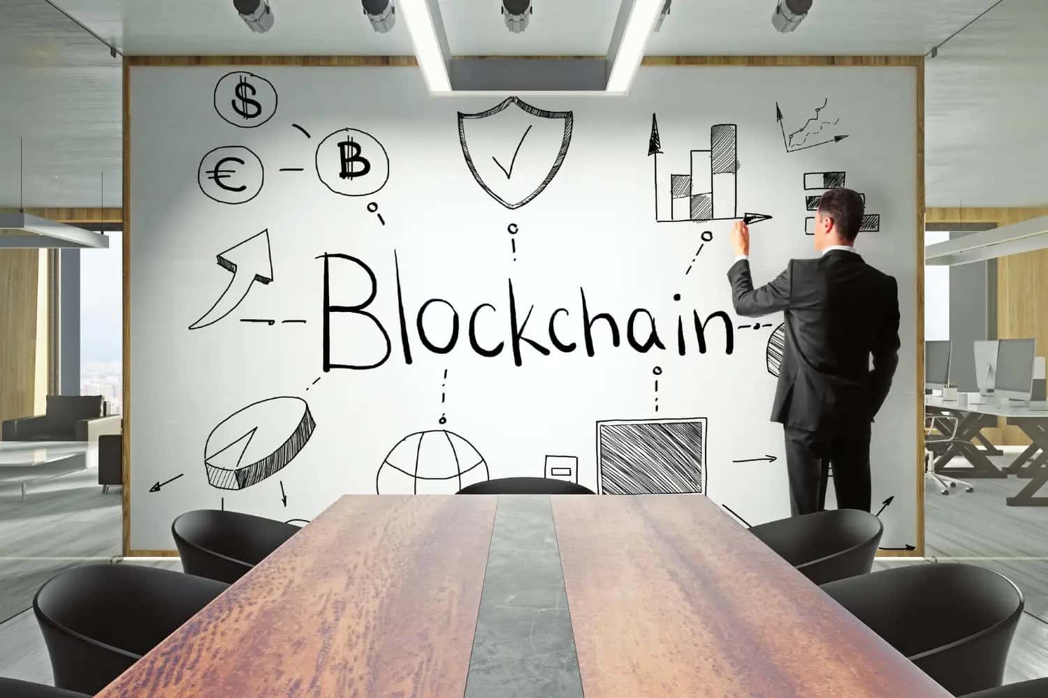 Diagramme complet de la terminologie blockchain montrant les concepts interconnectés de la technologie des registres distribués.