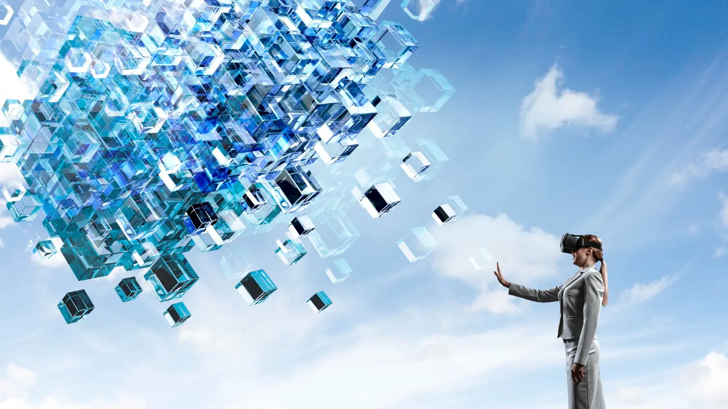 Connected blockchain networks showing interoperability between different protocols and platforms