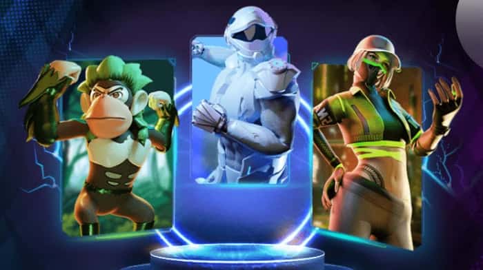 NFT gaming marketplace interface showing digital assets, trading features, and blockchain integration for game developers