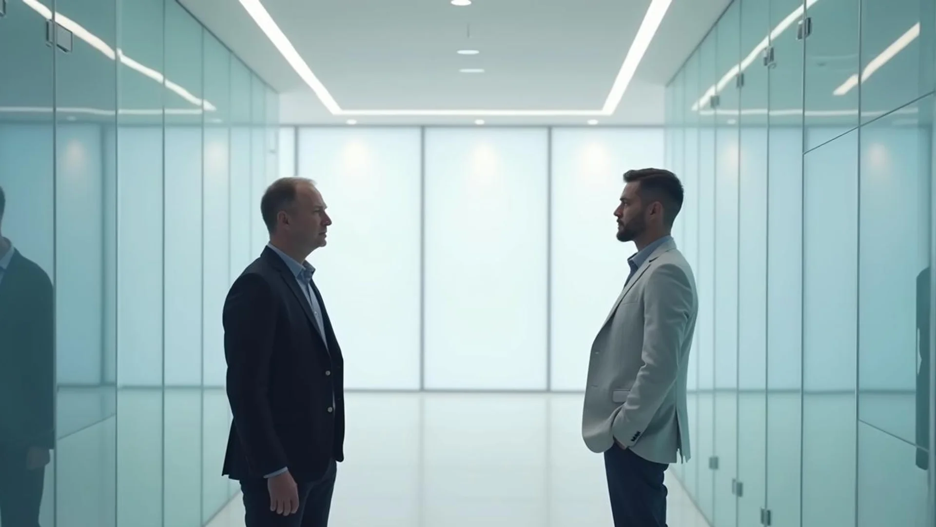 Parallel AI business operations showing multiple AI agents working simultaneously on data processing, decision-making, and workflow automation