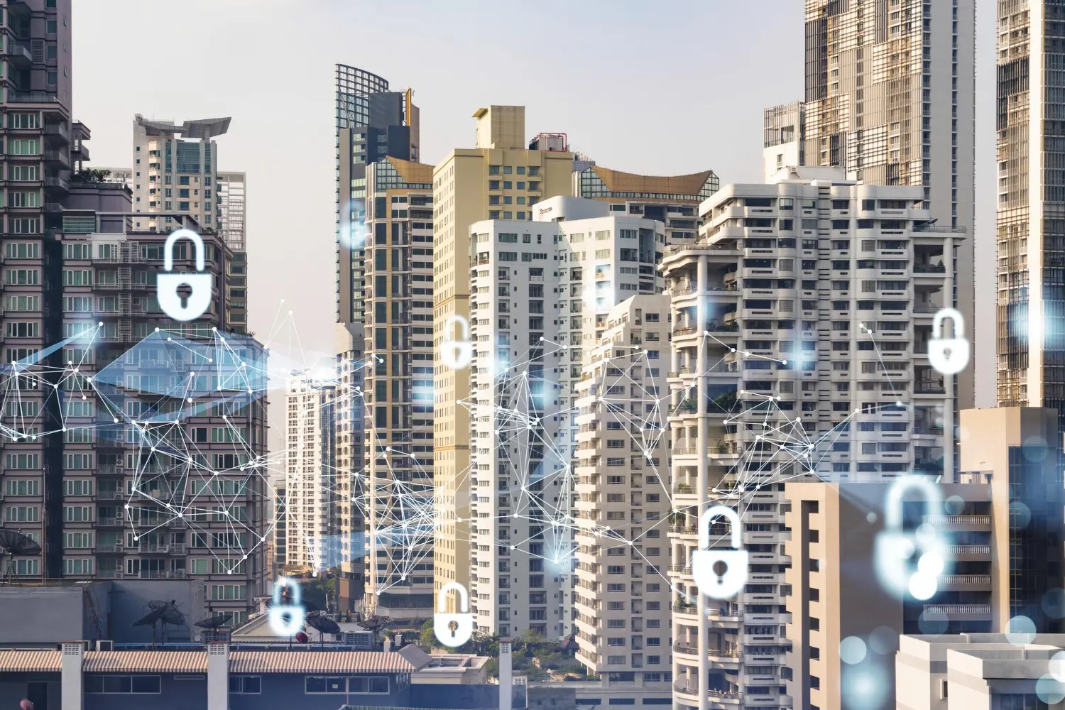 La tokenisation immobilière basée sur la blockchain montre les jetons immobiliers numériques et l'accessibilité des investissements mondiaux.