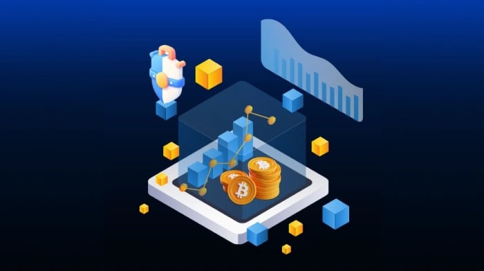 Representación digital de la tokenización de la propiedad intelectual que muestra cómo las patentes, los derechos de autor y las marcas comerciales se transforman en tokens de cadena de bloques