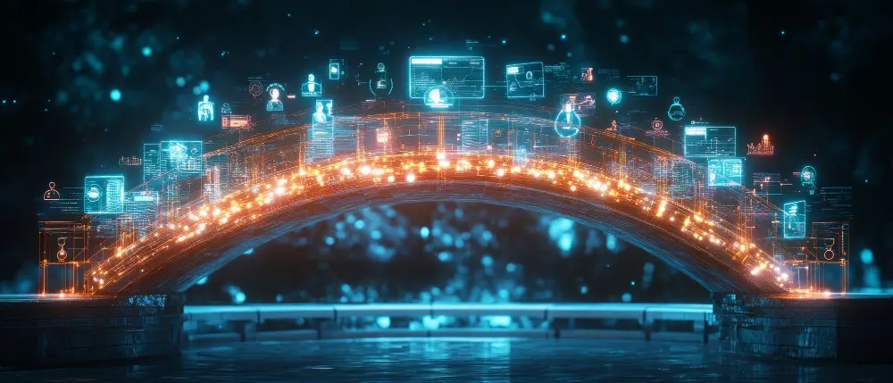 Web2 to Web3 blockchain integration showing centralized and decentralized architectures