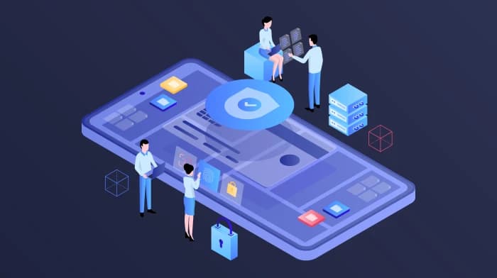 Интерфейс мобильной платформы для совместной работы, отображающий обмен сообщениями в режиме реального времени, координацию событий и элементы геймификации