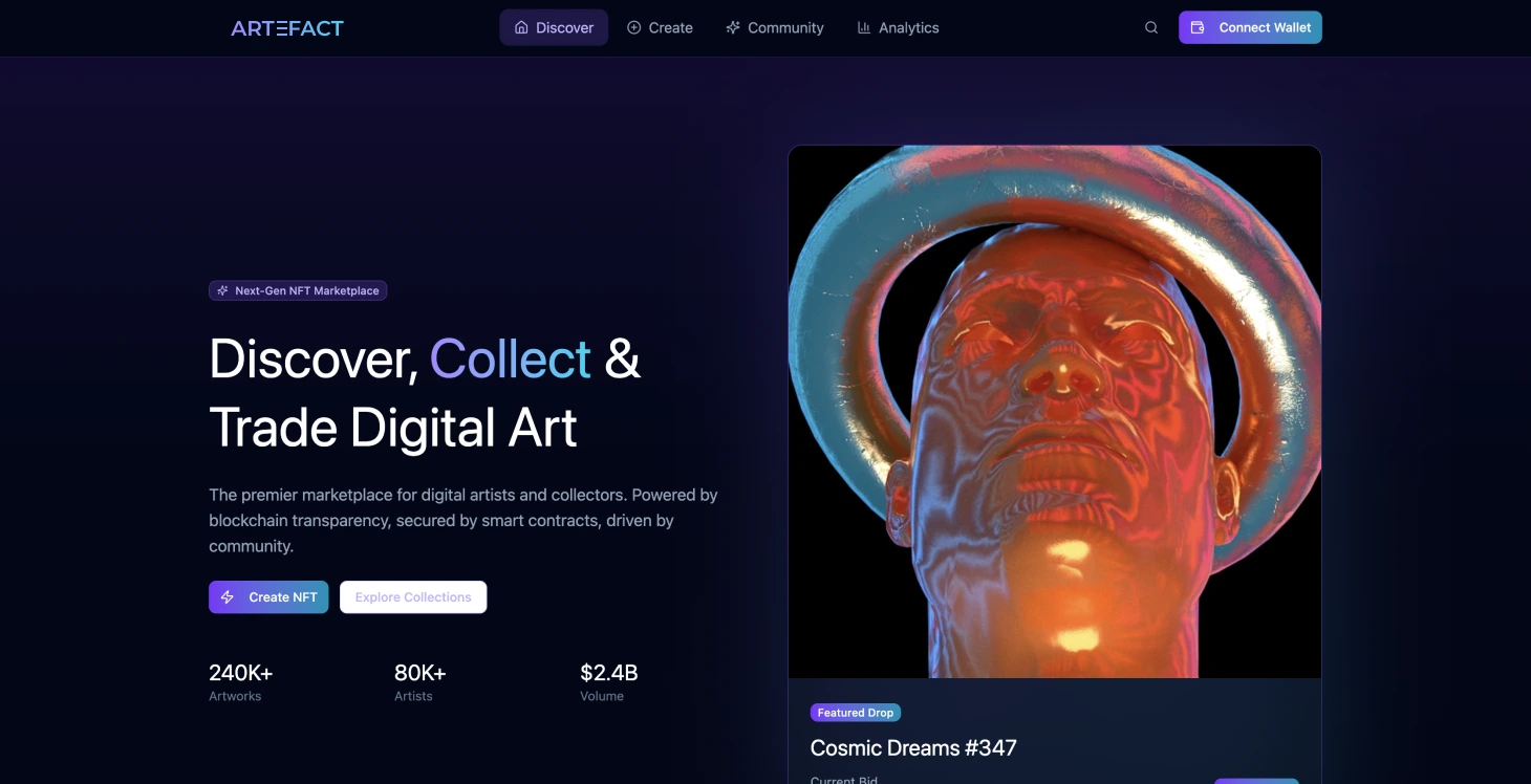 Платформа NFT Marketplace: революция в торговле цифровым искусством - Image 1